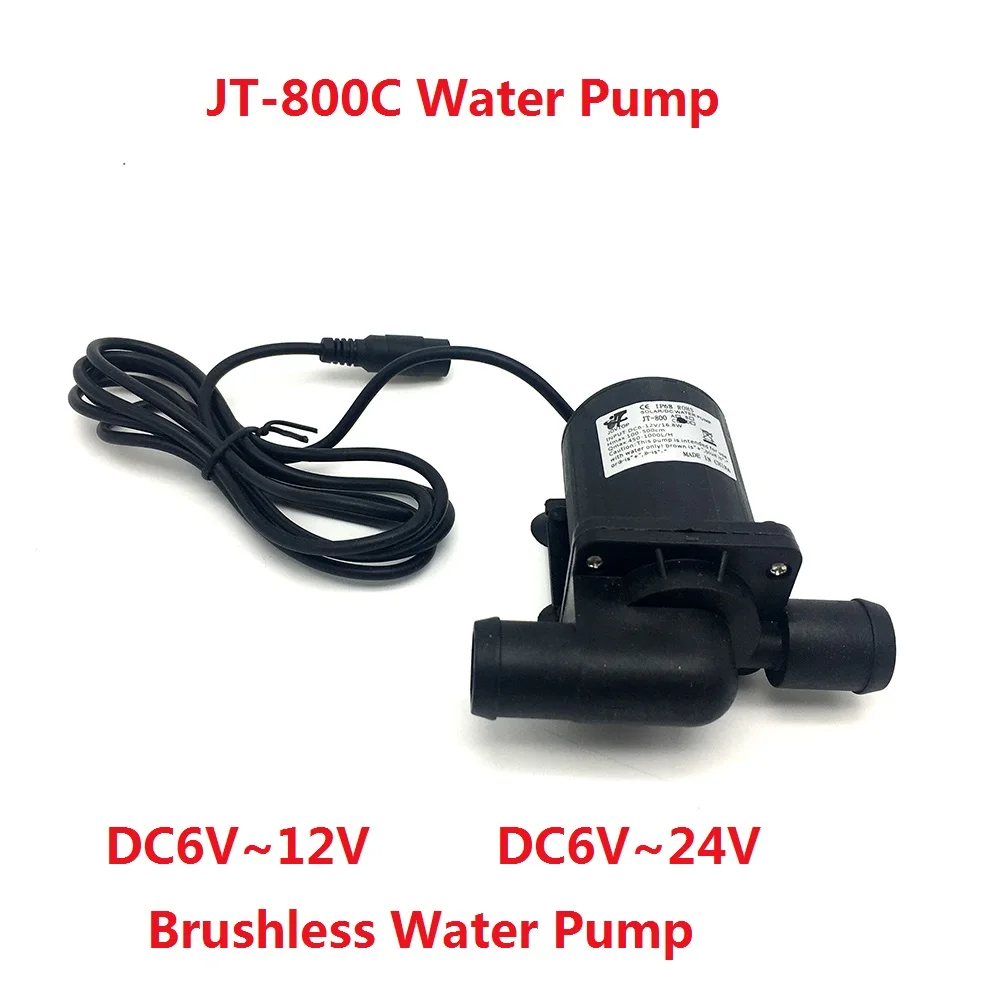 Микро погружной 800C водяной насос 12V 24V Водонепроницаемый бесщеточный низкая Шум