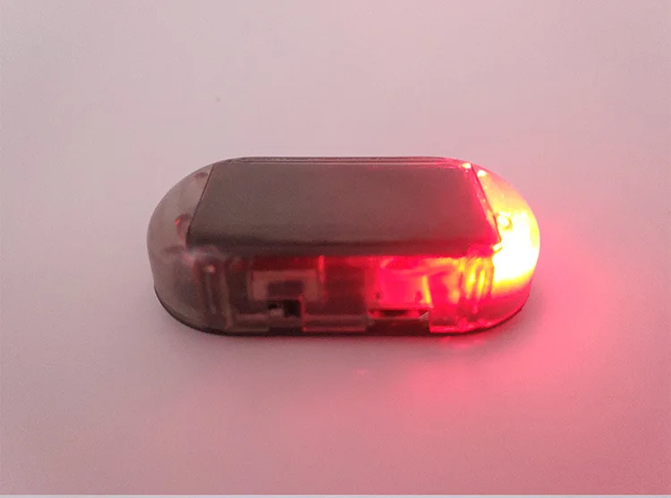Солнечный USB Мощный Автомобильный сигнальный светильник противокражная