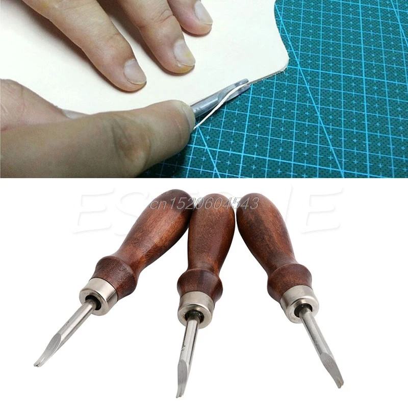 Ремесло край кожи Skiving практичный DIY скошенный инструмент для резки с острым