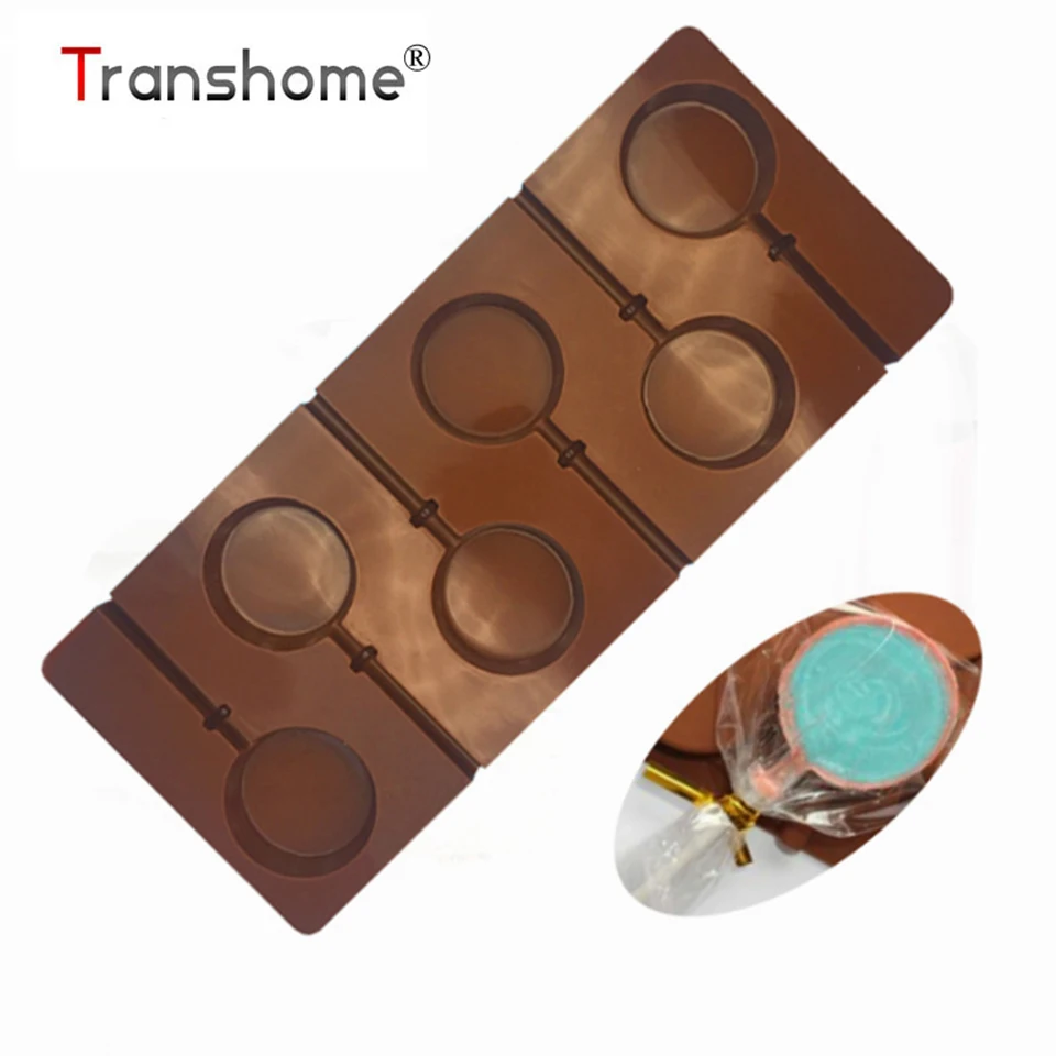 

Transhome Cake Molds Lollipop 6-holes Round Star Shape Chocolate/Soap/Pudding/Jelly/Candy/Ice/Cookie Mold Cake Decoratin Moulds