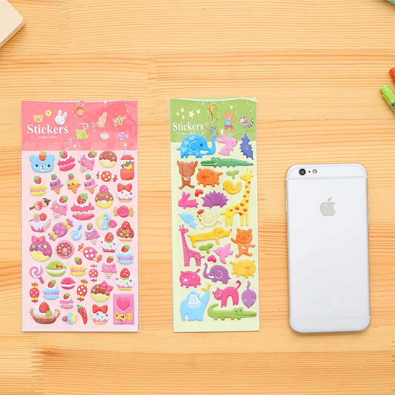

3 Pcs/lot Fashion Cartoon Cute Fruits Animals Fridge Wall Toilet Furniture Switch Panel Window Phone Home Decor Sticker TZ84