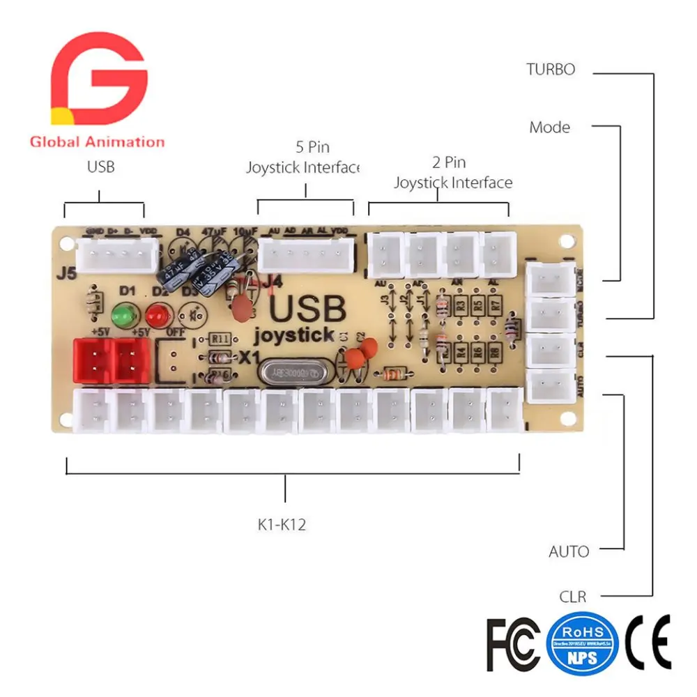 Arcade DIY Kits Parts USB Encoder To PC Game China Sanwa Joystick + 10 x Buttons | Спорт и развлечения