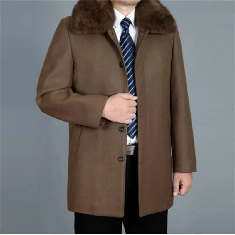 Новинка 2019 шерстяное пальто для мужчин Осенняя шерстяная куртка зимнее толстое