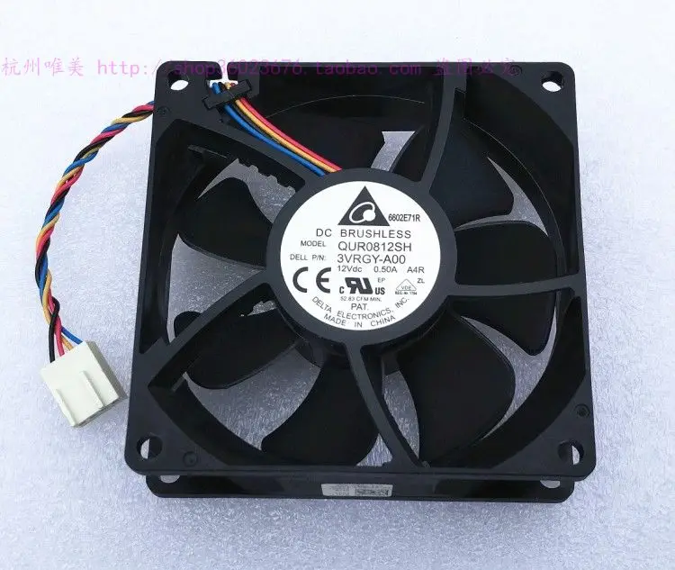 Совершенно новый вентилятор охлаждения DELTA 8025, 8 см, 4 контакта, PWM для dell 3vrgy QUR0812SH, 12 В, а