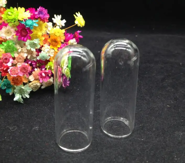 

20pcs 50*18mm Clear tube jars glass cover globe bubble dome glass bottle vial diy pendant necklace wedding gift container decor
