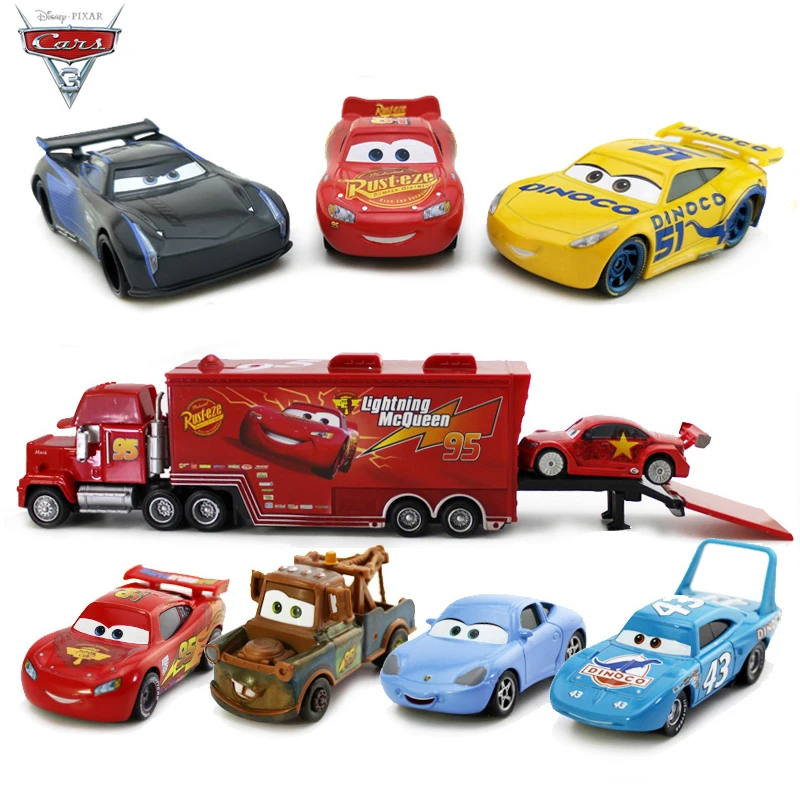 1:55 Disney Pixar тачки 3 металлические Литые игрушечные автомобили черный шторм Джексон