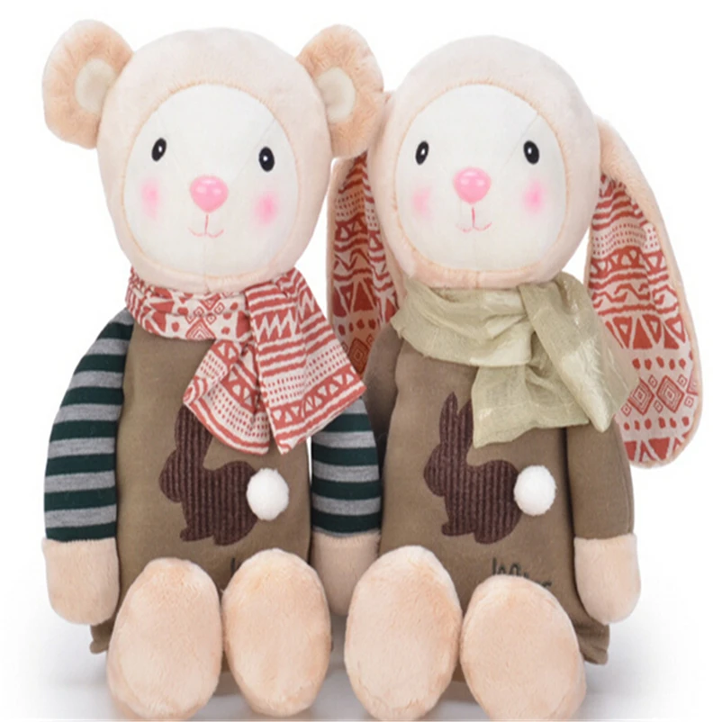 Горячая Распродажа 42 см милые куклы Metoo кролик детская игрушка чучело животное