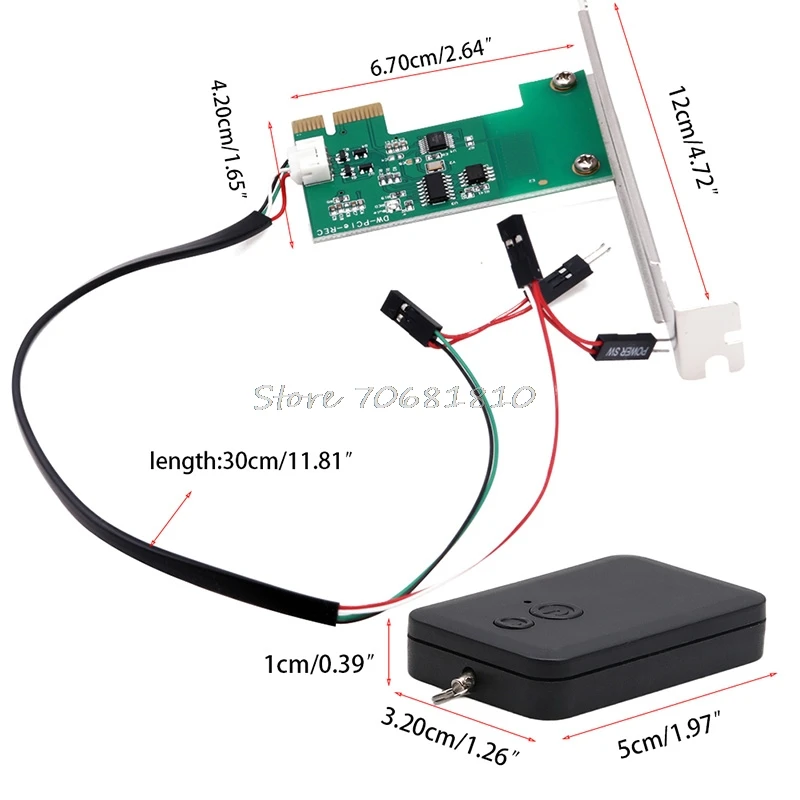 Мини PCI-e пульт дистанционного управления для настольного ПК 20m беспроводной