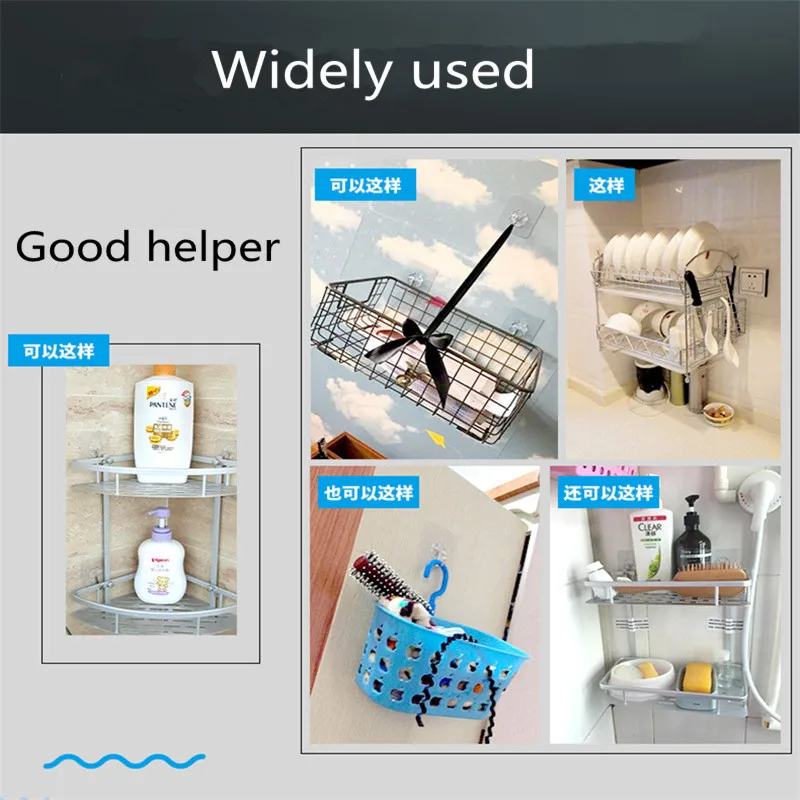 

5pcs ABS Multifunction Strong Transparent Suction Cup Sucker Wall Hooks Hanger for Kitchen Bathroom Hanger 2018 Hot Sale