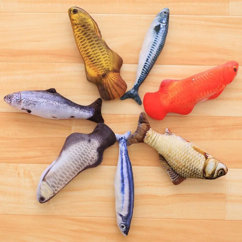 

Plush Pet Toy for Cats Catnip Toys Fish Cat Toy Kitten Toys Gift Simulation Fish Cat Mint Pillow Cat Supplies Dropship