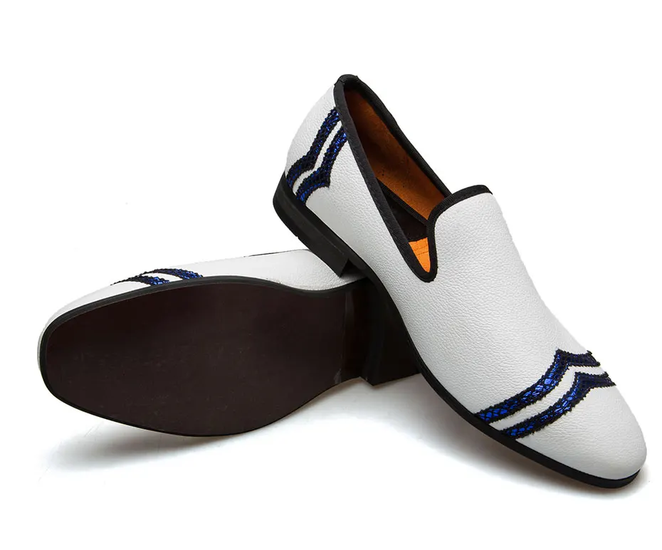MEIJIANA Men Loafer Fashion Shoes Handmade Men's White Luxury Men Casual Loafers Wedding Shoes