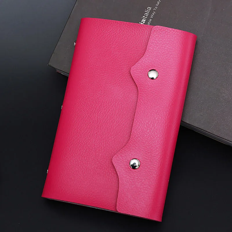 rose red 108 слотов большой емкости держатель для карт из искусственной кожи чехол для визиток Функциональная сумка минималистичный кошелек сумка для ID карты Прямая поставка - Цвет: rose red
