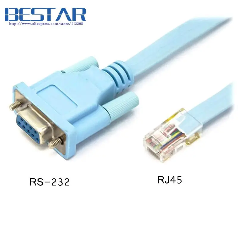 RS 232 RS232 DB9 до RJ45 RJ 45 консоль сетевого маршрутизатора модема с плоским кабелем