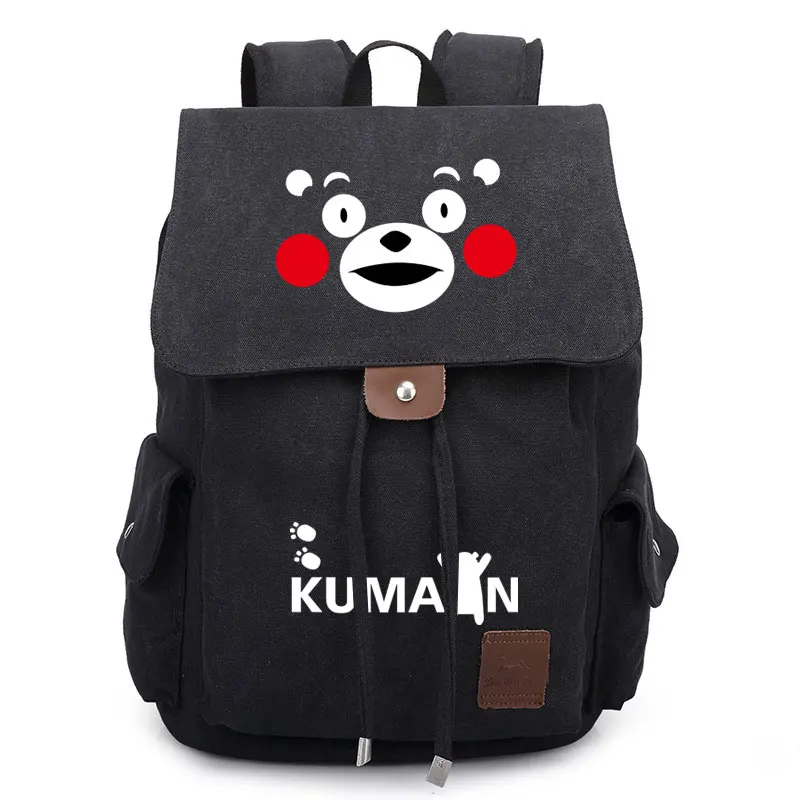 Аниме Kumamoto Kumamon брезентовый Рюкзак со шнурком Повседневная дорожная школьная