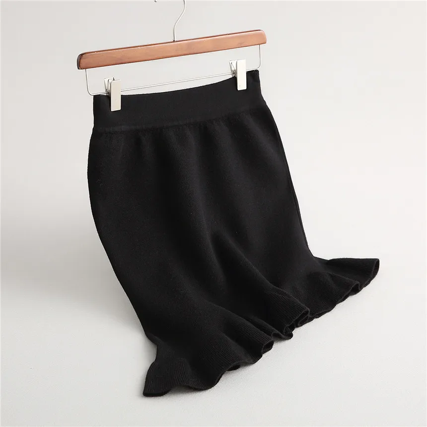 Женская осенне зимняя трикотажная юбка годе выше колена|fashion skirt|skirt fashionknee skirt |