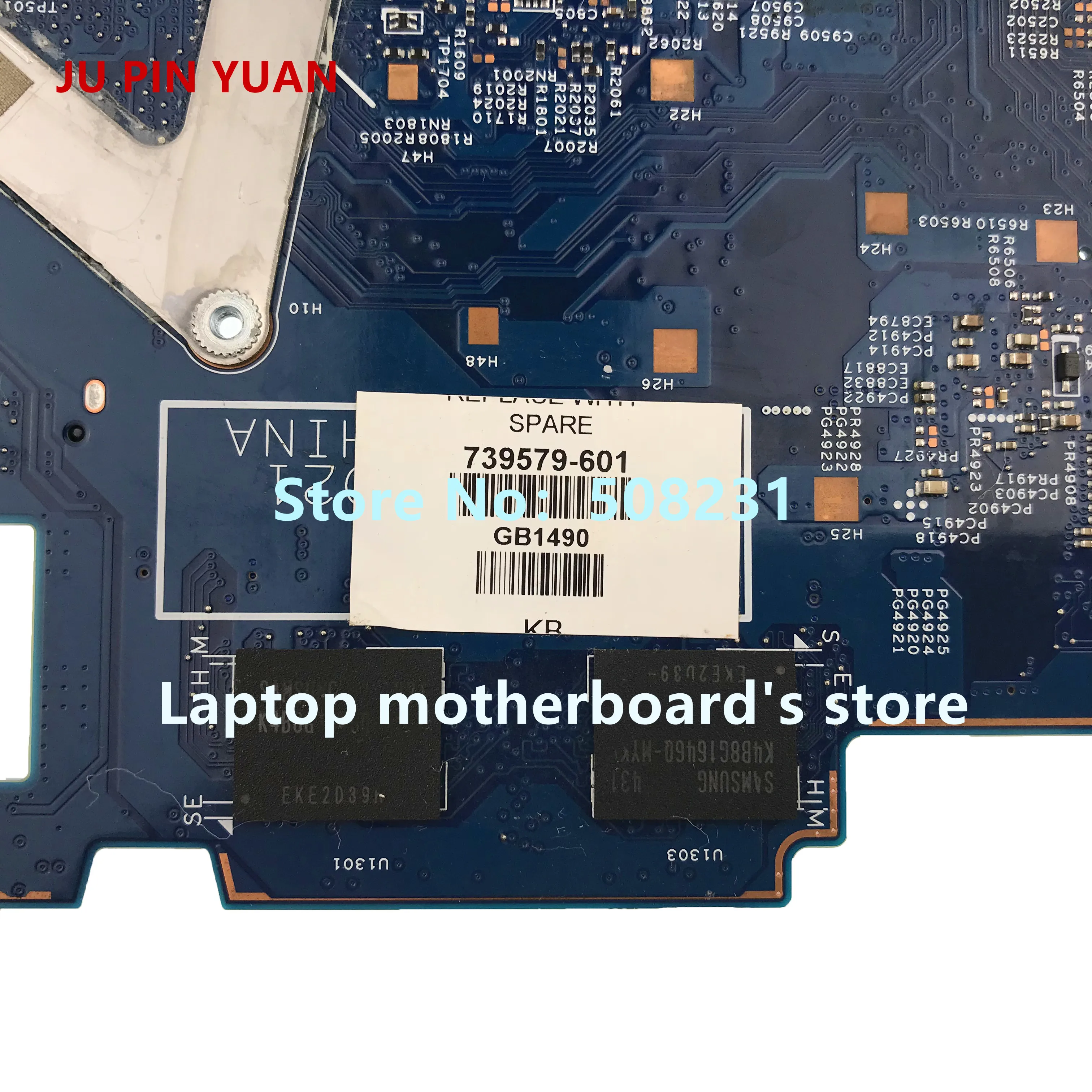 Ju pin yuan 915468-601 915468-001 аккумулятор большой емкости DAG37DMBAD0 материнская плата для ноутбука для женщин, hp ноутбук 17-W 17-AB Тетрадь ПК 1050 2 Гб i5-7300
