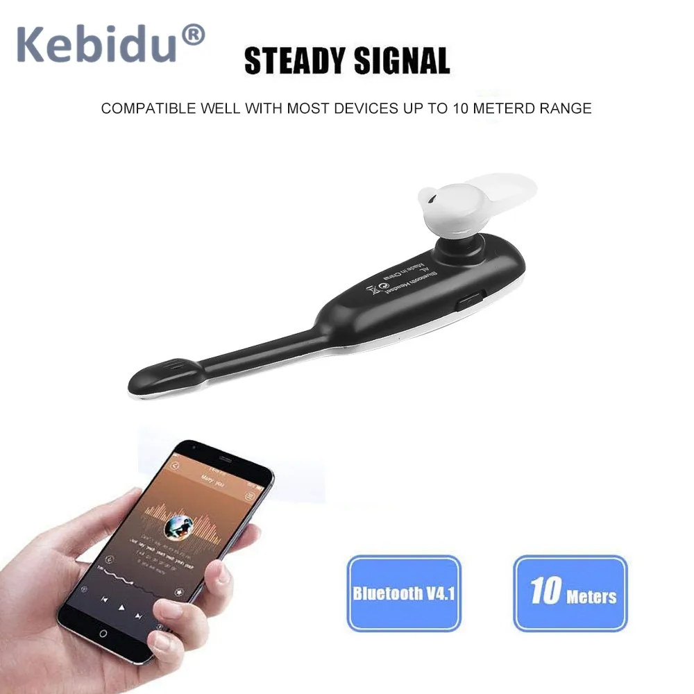 Портативные Bluetooth-наушники KEBIDU беспроводная гарнитура с USB-зарядкой и дальностью