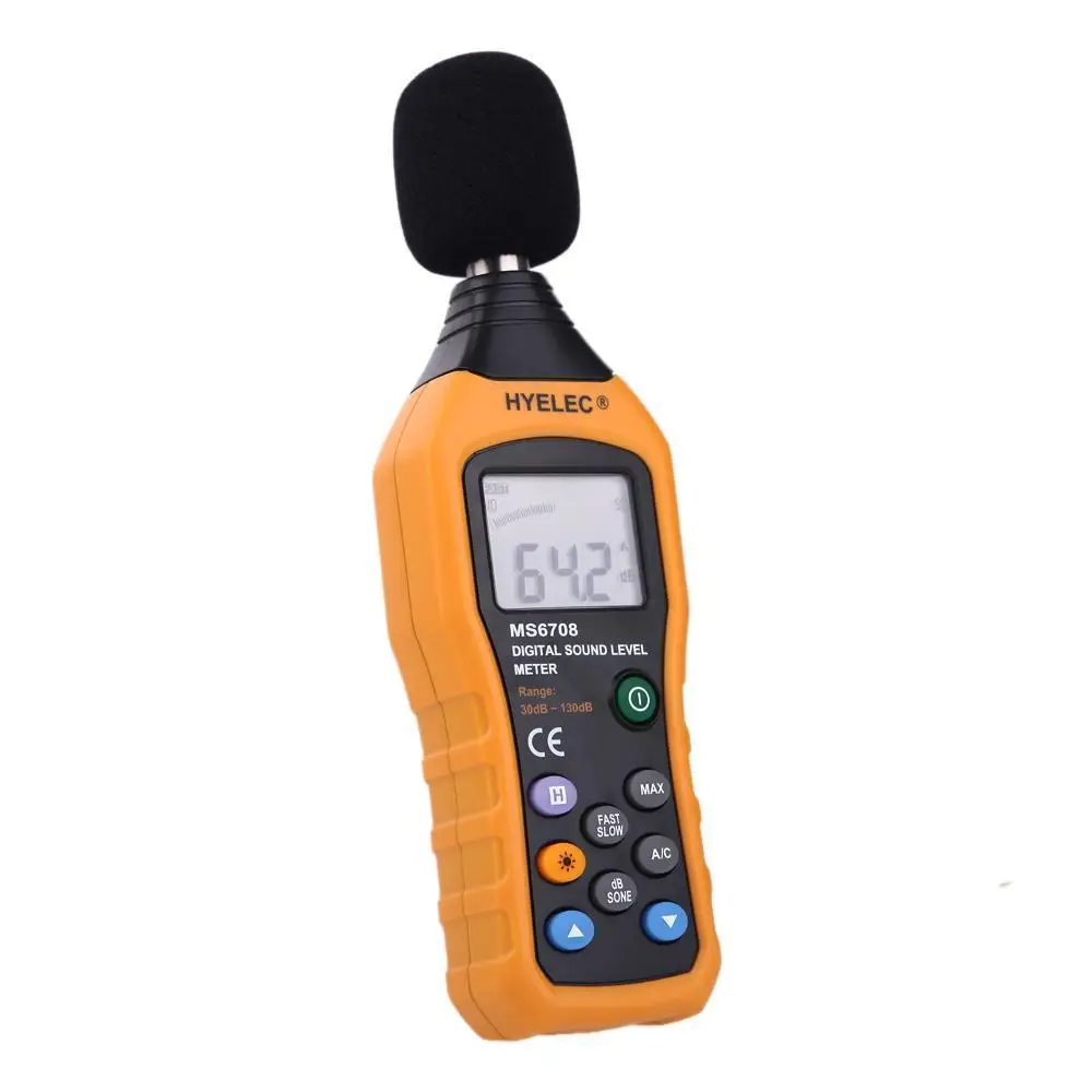 LCD Digital Decibel Sound Noise Level Meter dB Tester HYELEC MS6708 30-130dB | Инструменты