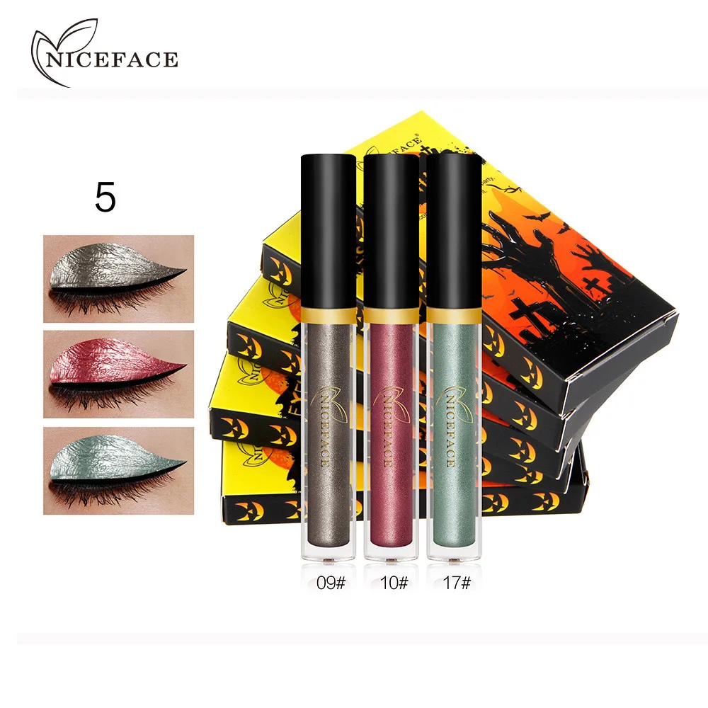 NICEFACE 3 шт./компл. тени для век блеск Жидкий Макияж Тени матовые Крем против