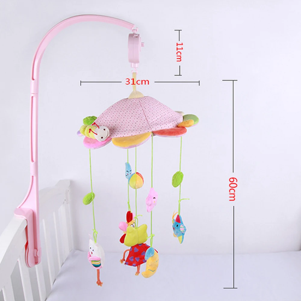 

Cute Crib Mobiles Rattles Toys Children Bed Bell Babies Plush Toys Musical Box With Holder Arm Game Sleep Gifts Baby Bed Bell