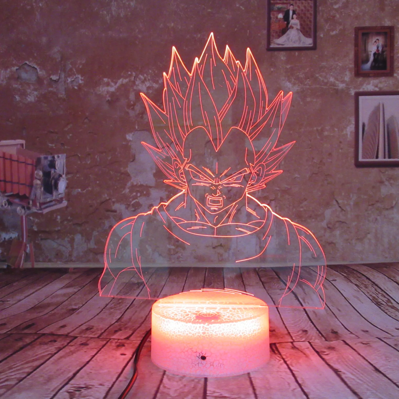 3D лампа Goku ночник Жемчуг дракона Светодиодная Супер Saiyan 7 цветов светодиодная