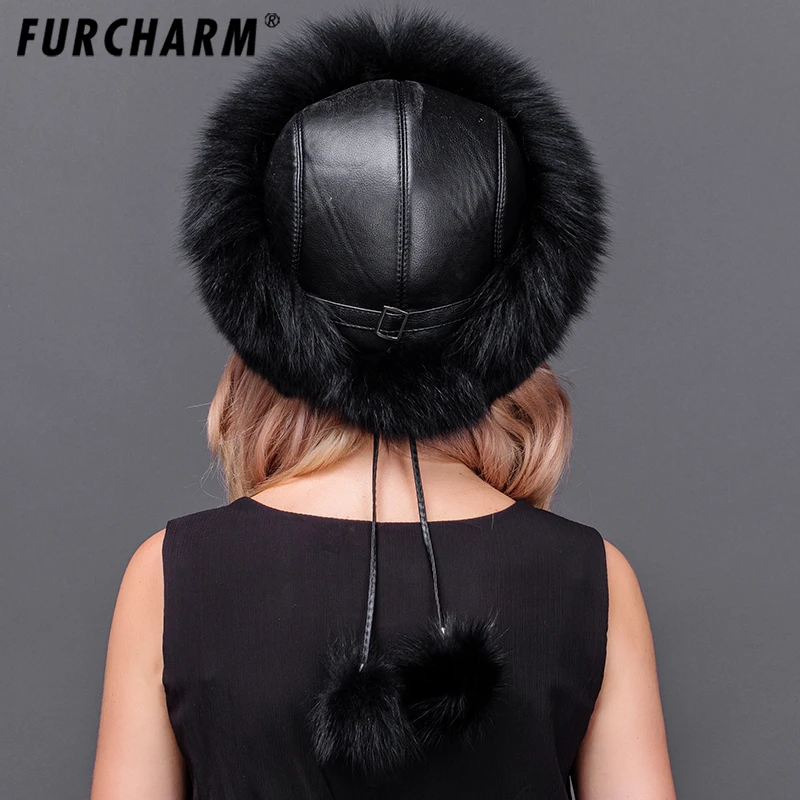 Принцесса шляпа Женская зимняя обувь женские сапоги с лисьим мехом 2 меховой