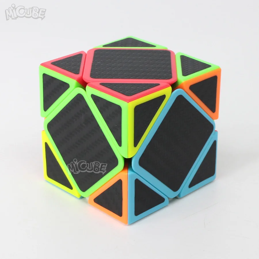 Кубик из углеродного волокна магический куб скорость 3x3x3 2x2 3x3 4x4 5x5 Пирамида SQ1 перекос головоломка Neo Cubo Magico 2x2x2 4x4x4 игрушки для детей - Цвет: skew