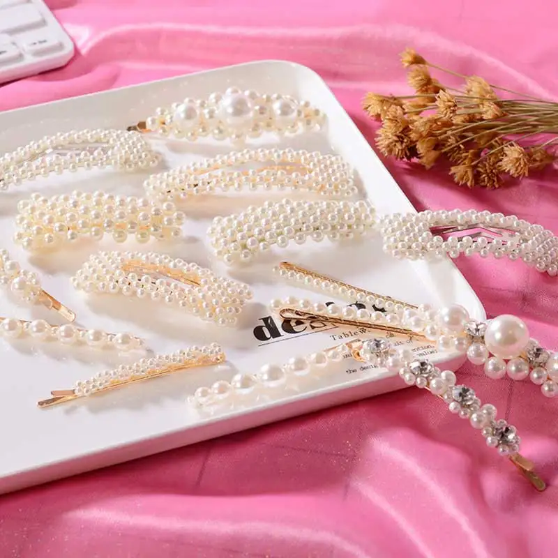 Женские жемчужные заколки для волос аксессуары женщин взрослые головные уборы