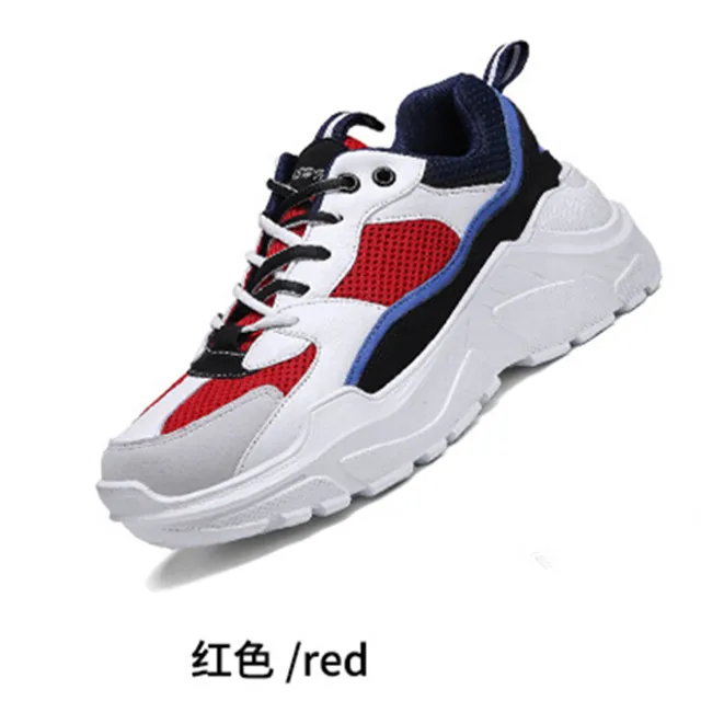 Red Модные кроссовки; женская обувь; дышащие кроссовки на платформе; tenis feminino; популярная женская обувь на плоской подошве; повседневная обувь для папы; красовки - Цвет: Red
