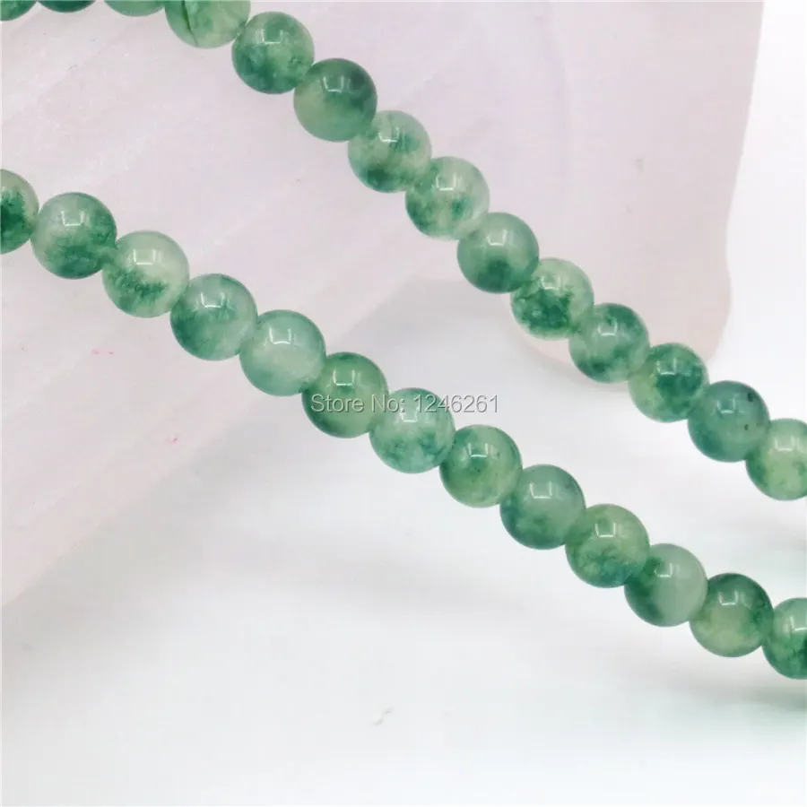 Круглые бусины для самостоятельного изготовления Зеленый Халцедон 4 6 8 10 12 14 мм |