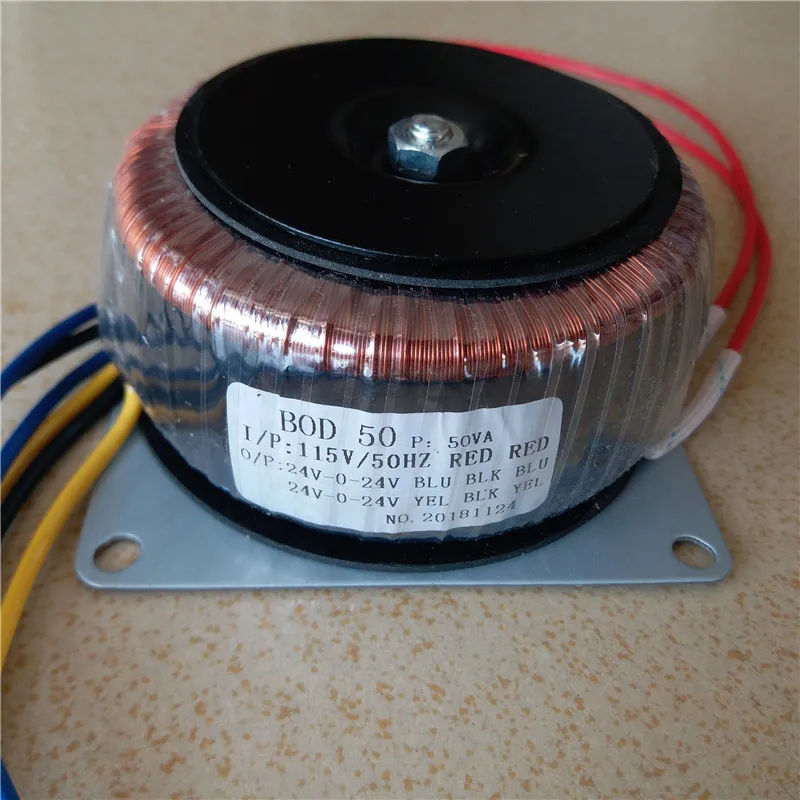 24V-0-24V 0.5A 24V-0-24V 0.5A Кольцевой трансформатор медь 50VA 115 V вход пользовательский тороидальный трансформатор источник питания 115 V до dual 24 V