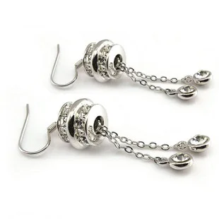 Jamie counter genuine Austrian crystal earrings radius tassel New OL US | Украшения и аксессуары