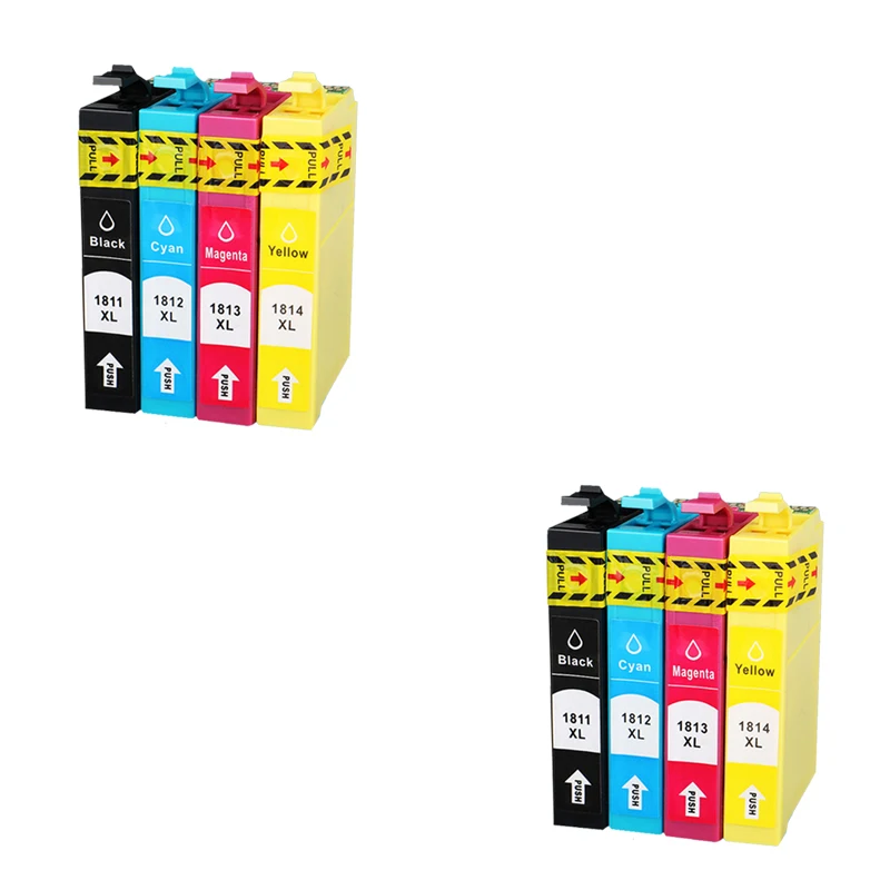 8 шт. T1811 T1812 T1813 T1814 для картриджей Epson 1811 Expression Home XP 312 315 102 202 205|ink cartridge for epson|cartridge