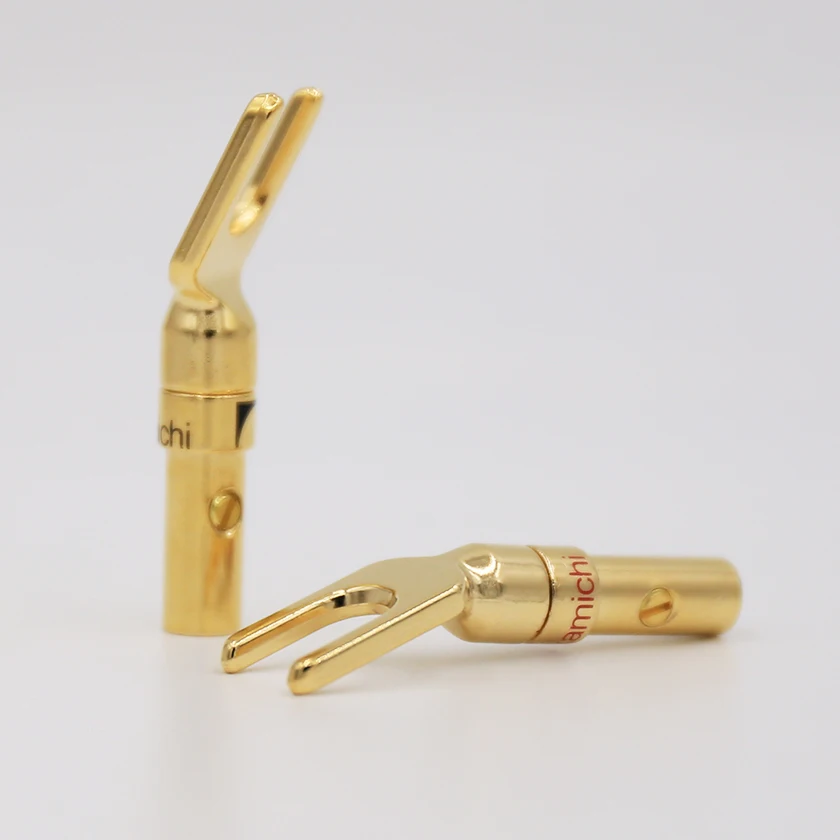 8 шт. латунные позолоченные и посеребренные вилки для динамиков|adapter plug|hifi plugy plug |