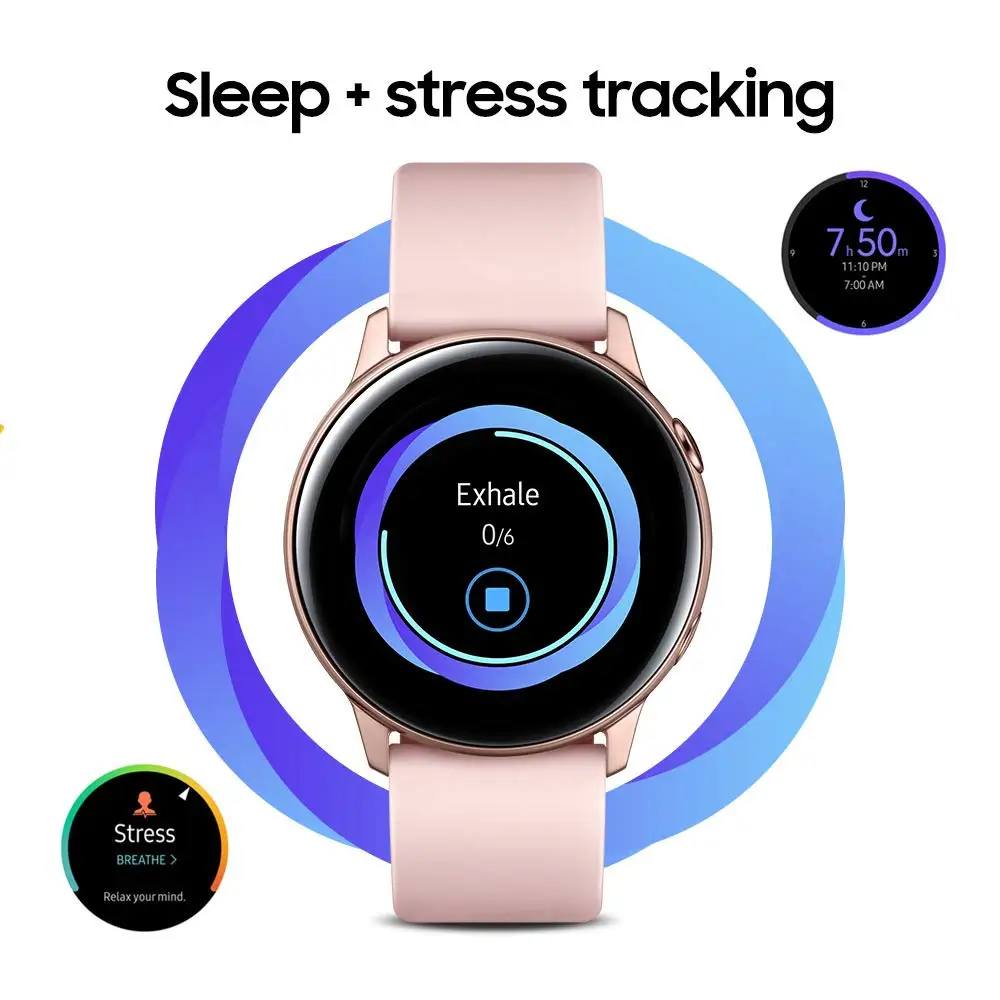 Оригинальный samsung Galaxy Watch Active Bluetooth 4 2 смарт часы NFC GPS с датчиками AMOLED 1 'ཐ мм
