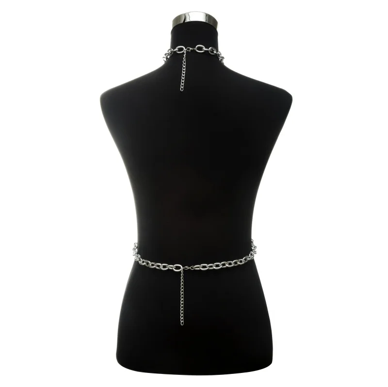 Goth body chain harness Gothic body chain women waist Belt festival girls Punk harness rave babe jewelry