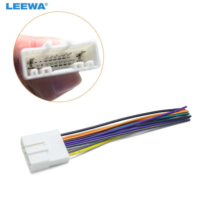 LEEWA 10 шт. 15Pin автомобильный аудио стерео жгут проводов адаптер для Nissan/Subaru/Infiniti