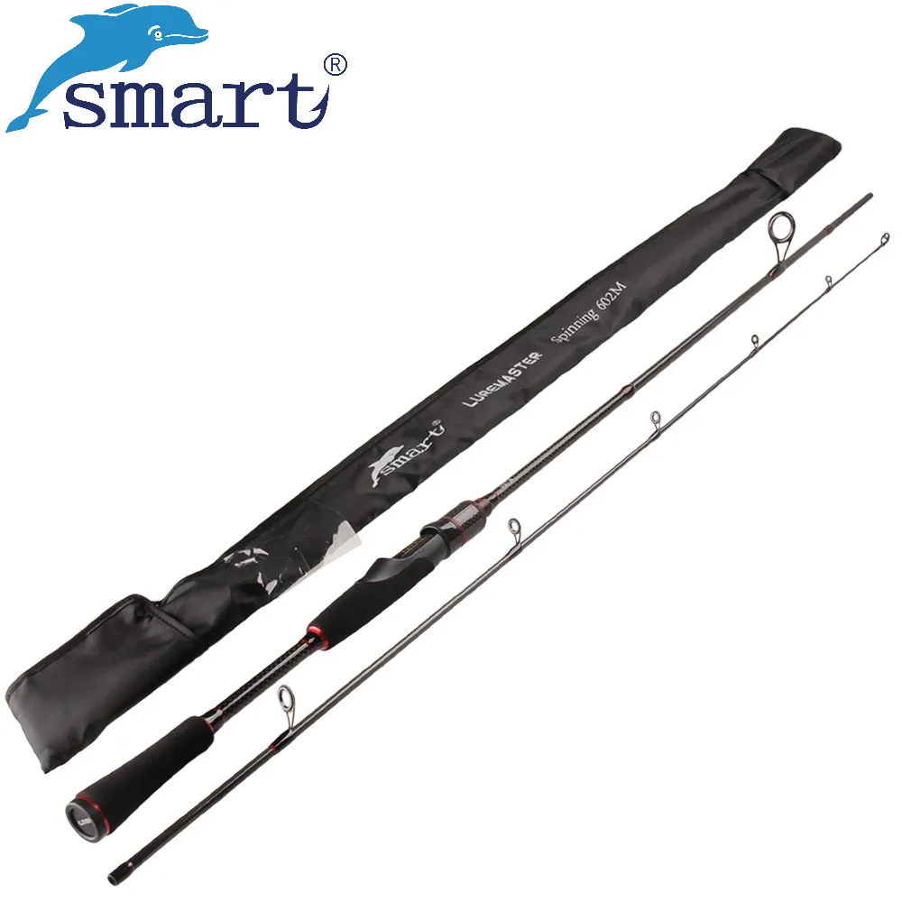 Smart 1,8 м, 2,1 м, 2,4 м, 2 секции, углеродная спиннинговая Удочка m, силовая удочка, приманка, вес 7-25 г, Canne A, Peche, Vissen, рыболовные снасти