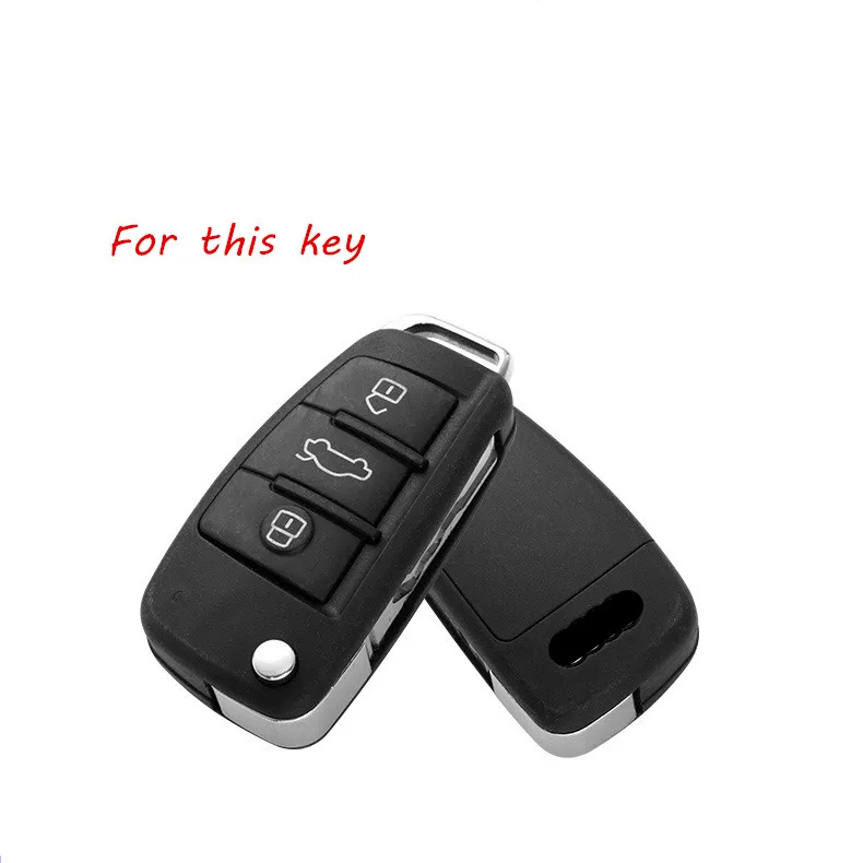 Кожаный чехол для автомобильных ключей Audi Q3 A4L A6L Q5 Q7 A1 A3 откидной аксессуары с