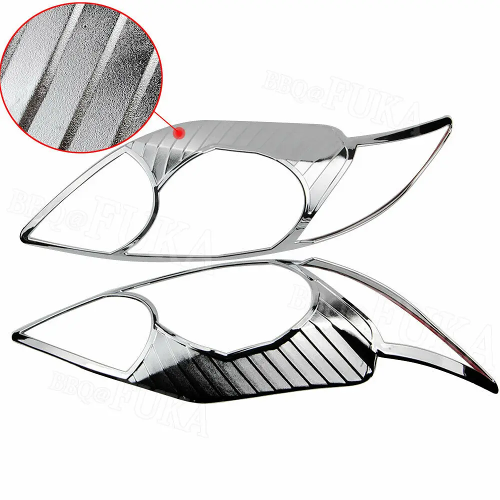 

2x Chrome ABS Front Headlight Head Lamp Cover Trim Bezel Frame For Toyota Corolla 2008-2010