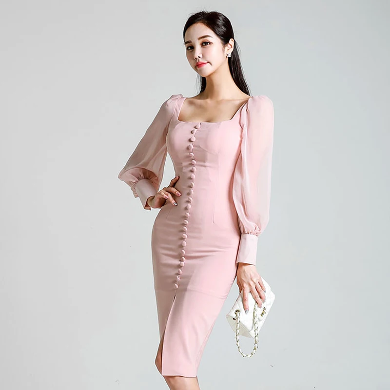 LISM сексуальное облегающее женское вечернее платье однотонный открытый горка