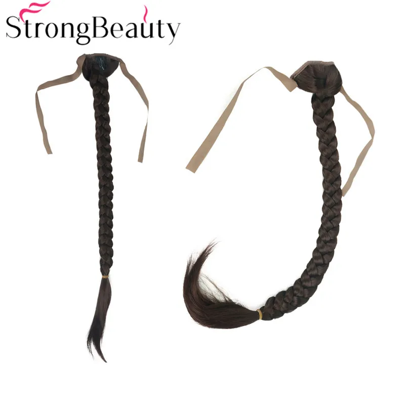 33 StrongBeauty, длинный рыбий хвост, коса, конский хвост, наращивание, Синтетическая лента, шиньон, 16 цветов - Цвет: 33