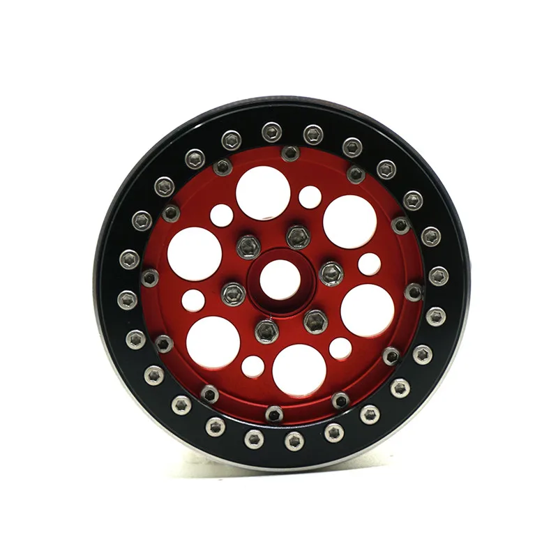 

2.2 Inch Red Beadlock Wheel Rims 2.2'' Wheel Hubs For 1:10 RC SCX10 Wraith 90018 90022 90027 90046 90047 CC01 TRX4 TF2