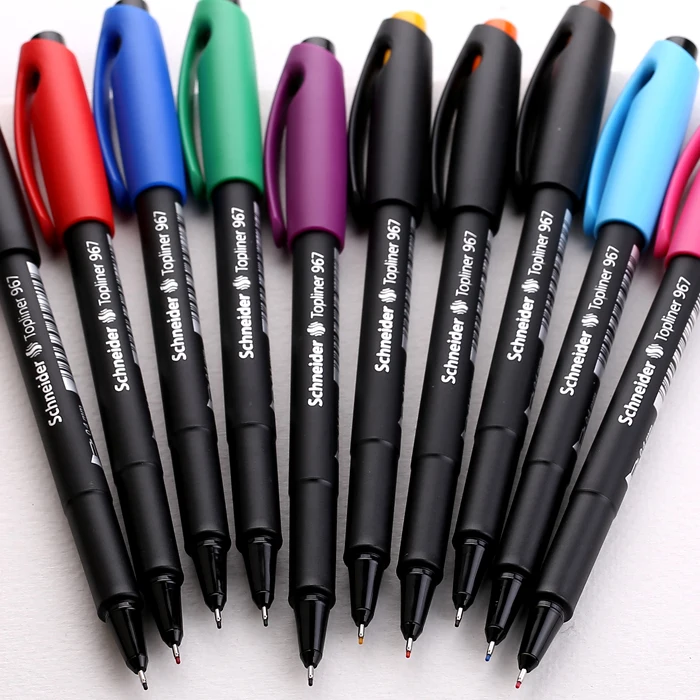 

Germany Schneider 967 Color Needle Pen Fiber Pen Fine Line Pen 4/6/10 Color Set