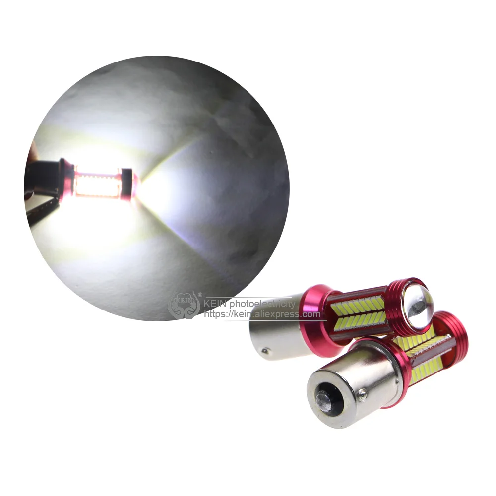 KEIN 2 шт. p21w 1156 BA15S Светодиодная лампа 78SMD 4014 неполярный светодиодный автомобильный