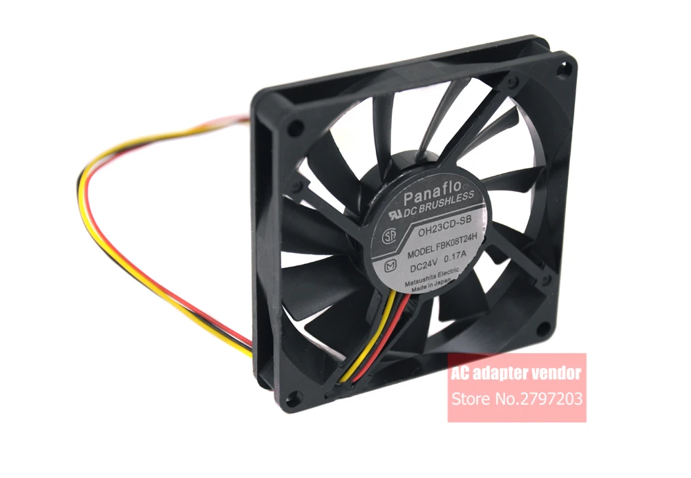 Вентилятор охлаждения Panaflo FBK08T24H DC 24 В 0 17 а 80*80*15|cooling fan|24v dc cooling fan24v fan |