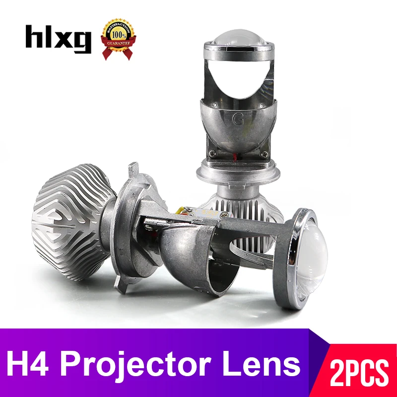 Hlxg лампа H4 светодиодный объектив Мини проектора мотоциклы лампы Conversion Kit вблизи