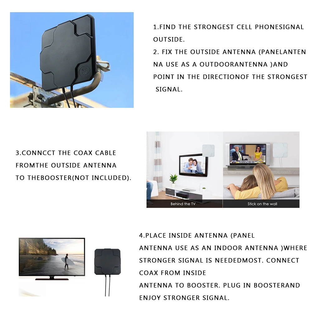 Наружная антенна MIMO 4G LTE 2 * 22dBi двойная поляризационная панельная разъем с