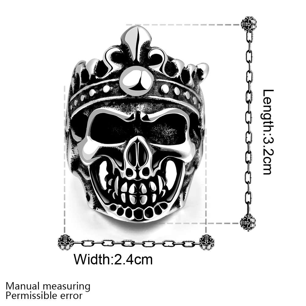 Мужские кольца в готическом винтажном стиле классическое ювелирное изделие из