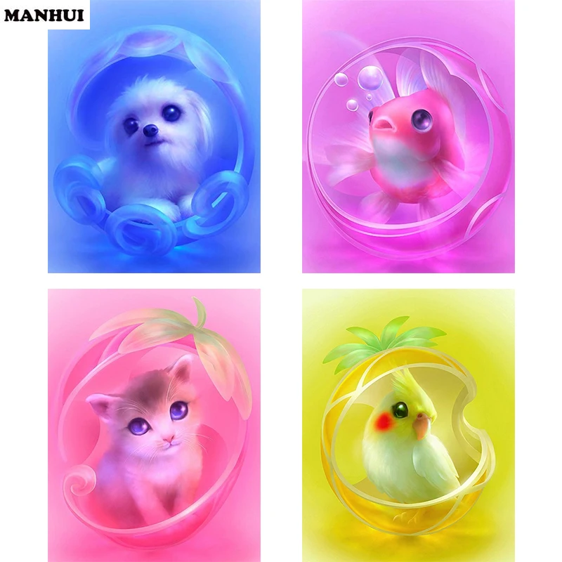 Volledige vierkante / ronde diamant 5D DIY Diamond Painting &quotCartoon animal&quot geborduurd Mosaic Home Decor SSA143 | Дом и сад